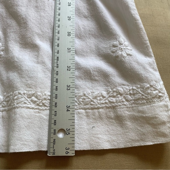 NWT Roller Rabbit White Embroidered Cotton Dress Small Boho Lined $138 Retail - Picture 12 of 16